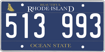 RI license plate 513993
