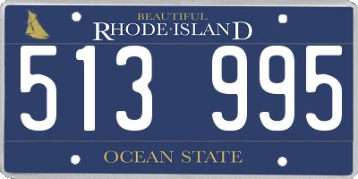 RI license plate 513995