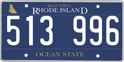 RI license plate 513996