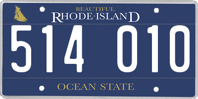 RI license plate 514010
