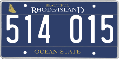 RI license plate 514015