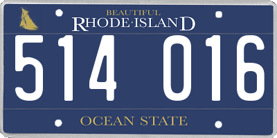 RI license plate 514016