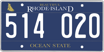 RI license plate 514020
