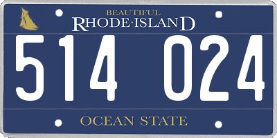 RI license plate 514024