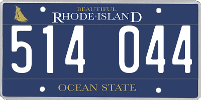RI license plate 514044