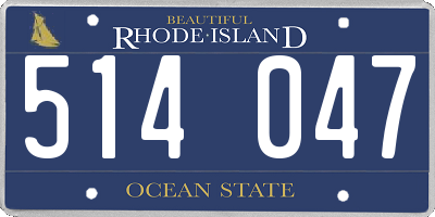 RI license plate 514047