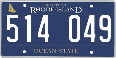 RI license plate 514049