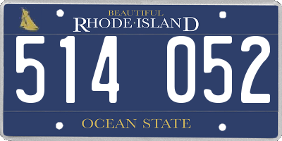 RI license plate 514052