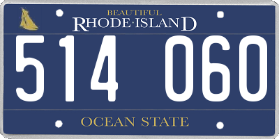 RI license plate 514060