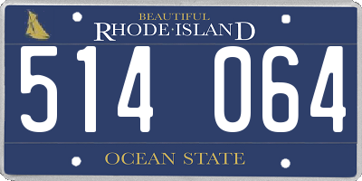 RI license plate 514064