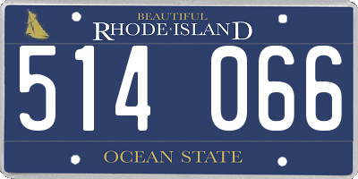 RI license plate 514066