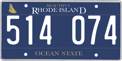 RI license plate 514074