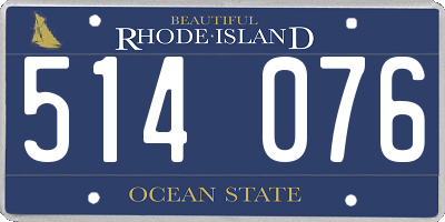 RI license plate 514076