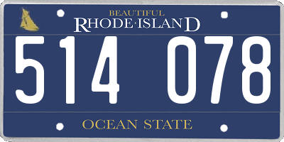 RI license plate 514078