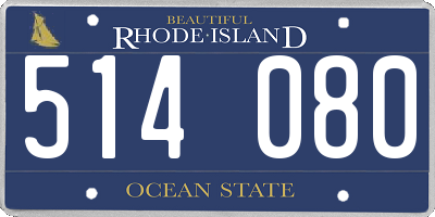RI license plate 514080