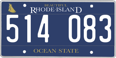 RI license plate 514083