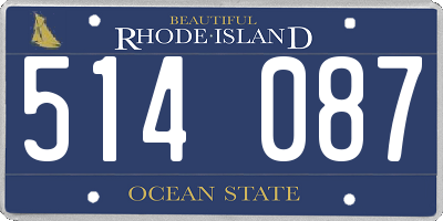 RI license plate 514087