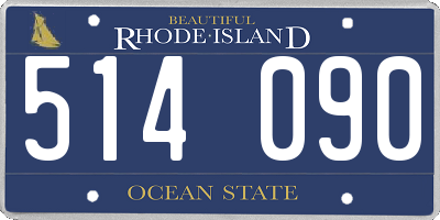 RI license plate 514090