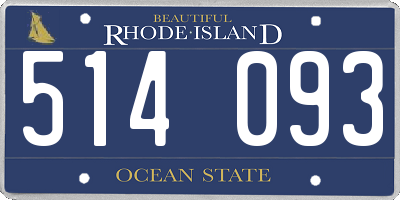 RI license plate 514093