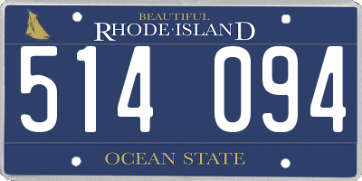 RI license plate 514094