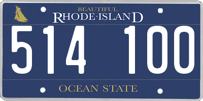 RI license plate 514100