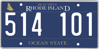 RI license plate 514101