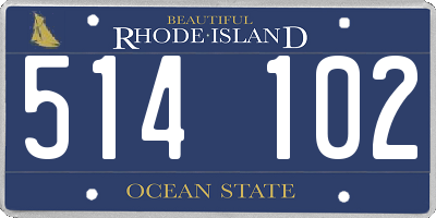 RI license plate 514102