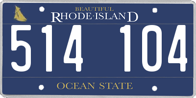 RI license plate 514104