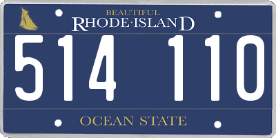 RI license plate 514110