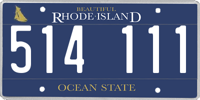 RI license plate 514111