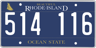 RI license plate 514116
