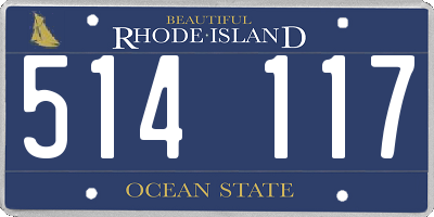 RI license plate 514117