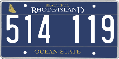 RI license plate 514119