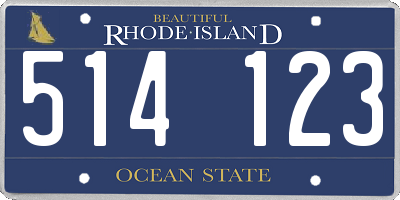 RI license plate 514123