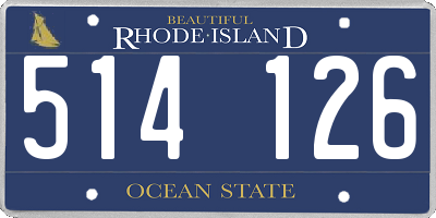 RI license plate 514126