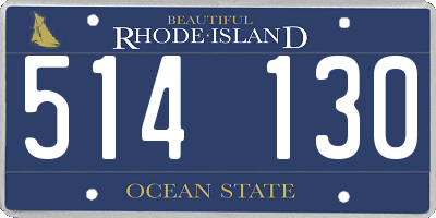 RI license plate 514130
