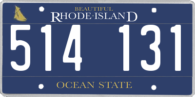 RI license plate 514131