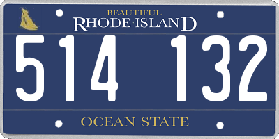 RI license plate 514132