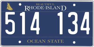 RI license plate 514134