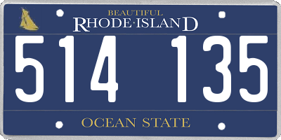 RI license plate 514135