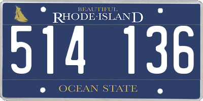 RI license plate 514136