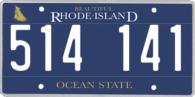 RI license plate 514141