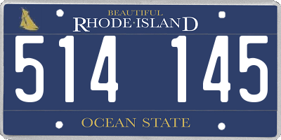 RI license plate 514145
