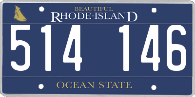 RI license plate 514146