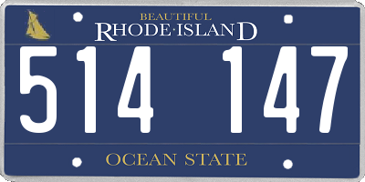 RI license plate 514147