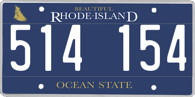 RI license plate 514154