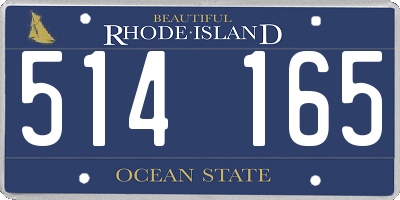 RI license plate 514165
