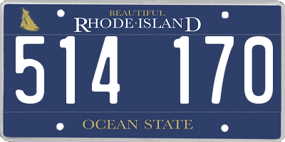 RI license plate 514170