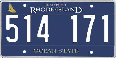 RI license plate 514171