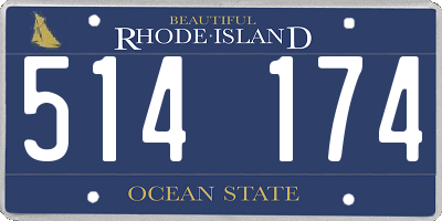 RI license plate 514174
